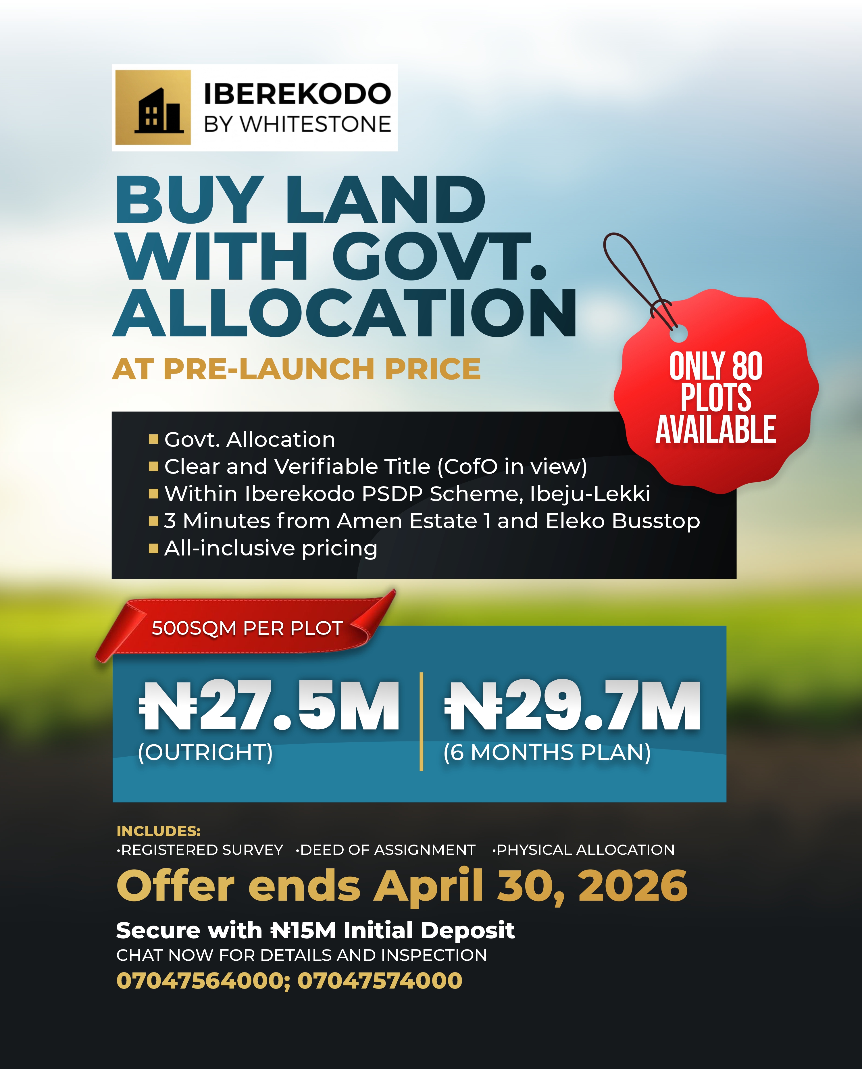 Site inspection at Iberekodo